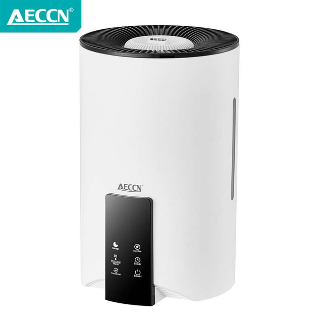 AECCN Hotel 25W 4L لوحة اللمس شاشة LCD منخفضة الضوضاء نموذج النوم توقيت الإعداد جهاز ترطيب الهواء البارد بالموجات فوق الصوتية 